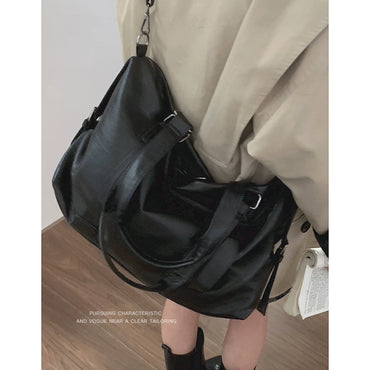 Trendy Cool Satchel Travel Bags Women's 2024 New Arrival K-style Casual Tote Bag Large-Capacity Crossbody Bag Luggage Bag