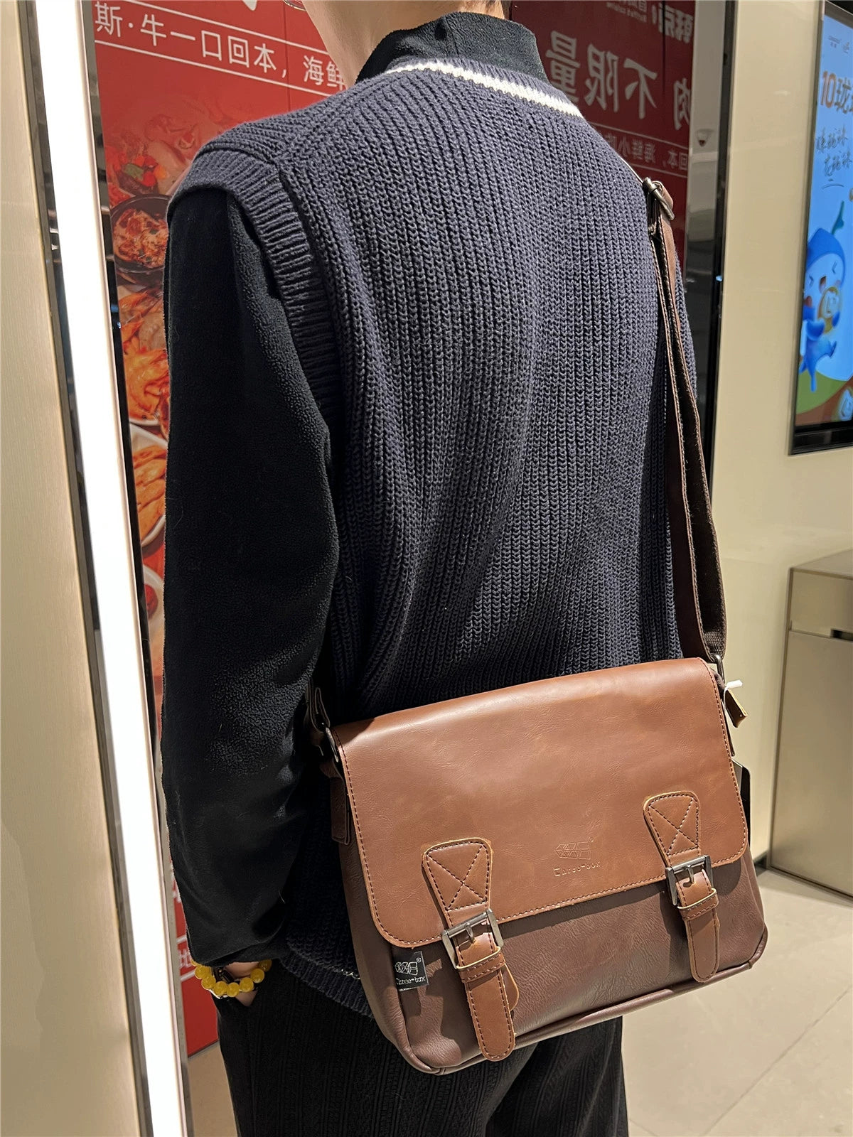 Retro Men Casual Shoulder Messenger Bag