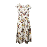 Retro Artistic Handmade Slim-Fit Linen Dress