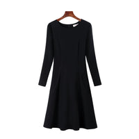 Black Dress 2024 New Arrival Spring and Autumn Women's Clothing Formal Occasion Mid Length Long Length Skirt Slim Fit Slimming A- line Skirt Dress