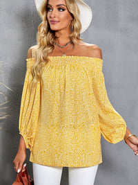 Off-the-Shoulder Fashion off-Neck Trendy Loose Chiffon Shirt