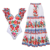 2023 New Fashion Trendy Sexy Swimsuit Print Women clothes One-Piece Suit Sling European and American Swimsuit