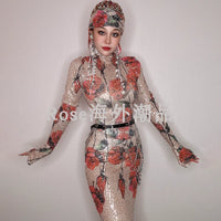 Summer New Performance Dress Nightclub Club Temperament Slim dress Music Festival Model Catwalk Banquet Party Watch