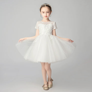 Tulle Tutu Stylish Short-Sleeved Dress Children's Dress