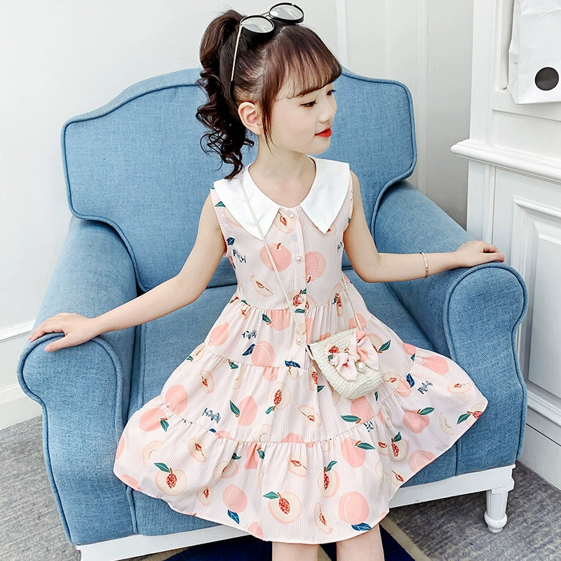 Children's Cotton Stylish Internet Celebrity Dress Summer Clothing