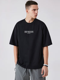 Camouflage Affixed Cloth Embroidered Men's All-Match Cotton Short-Sleeve T-shirt