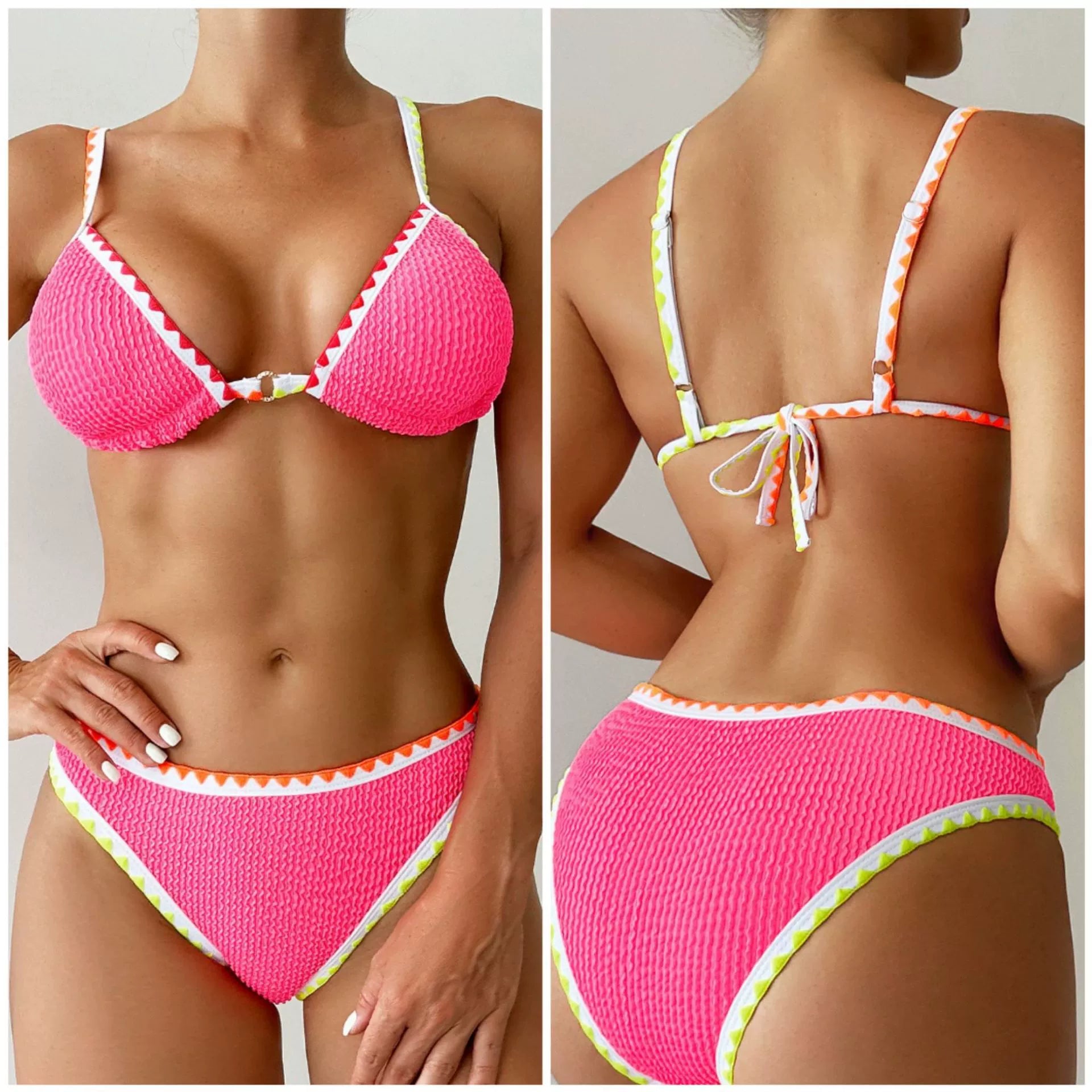 2024 New Arrival Export Cross-Border Amazon Fashion Sexy High Waist Separates Bikini Women's Swimsuit