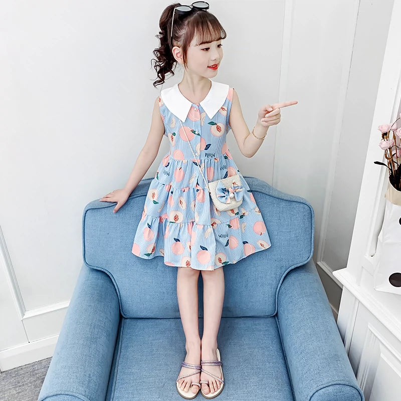 Children's Cotton Stylish Internet Celebrity Dress Summer Clothing