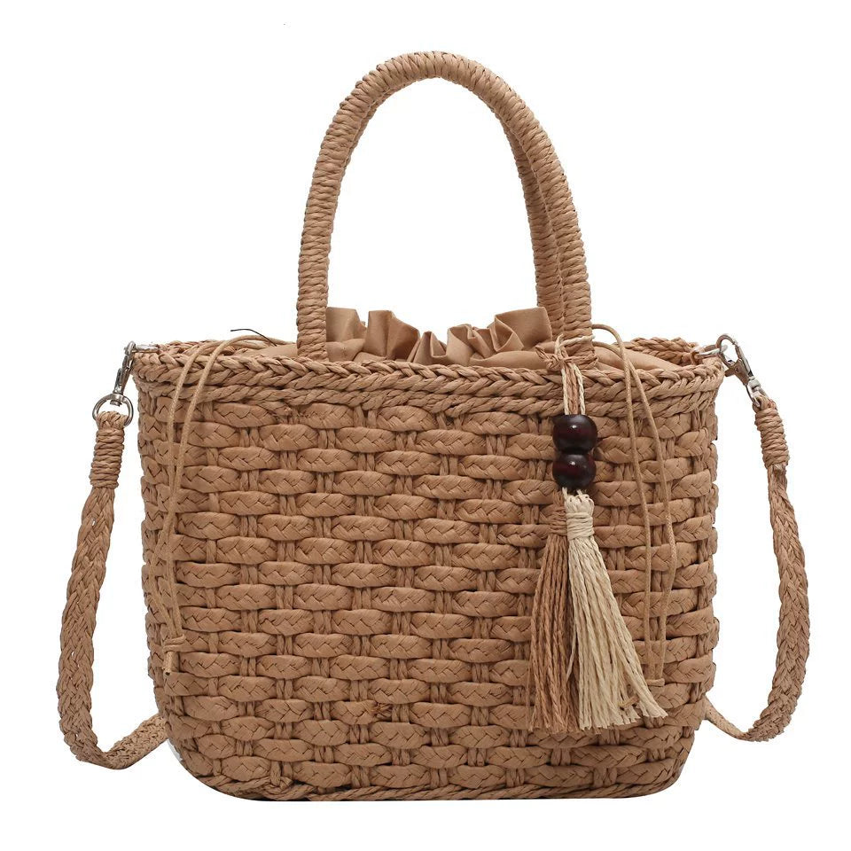 Bag Female K-style Seaside Vacation Tassel Straw Woven Bag