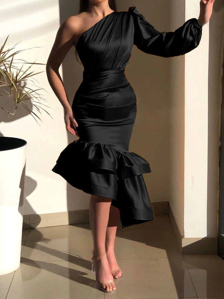 European and American-Style plus Size Sexy Shoulder Evening Gown Mega Mart Center European and American-Style plus Size Sexy Shoulder Evening Gown Mega Mart Center