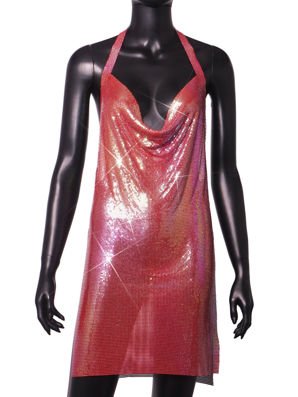 Instagram Light Diamond Halter Strap Dress for Birthday Party