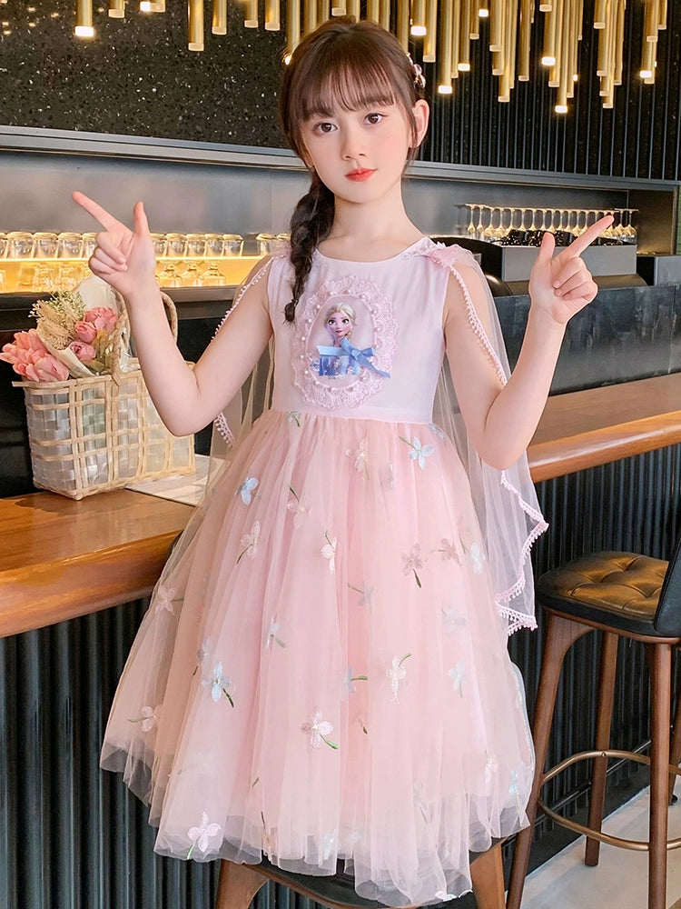 Little Girl Princess Dress Children's Fashionable Summer Elsa Clothes