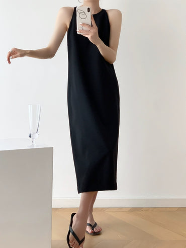 Minimalist Slimming and Straight Loose Vest Sling Dress