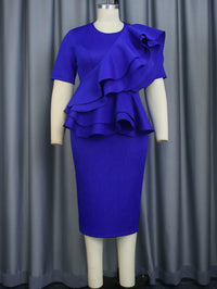 Fashion Plus Size New Arrival Work Clothing One-Step Skirt Dress plus Size Office Ladies Dress