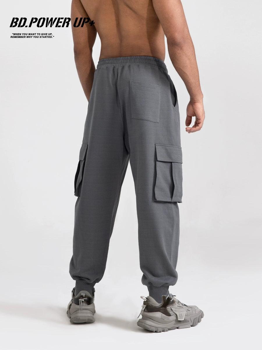 Spring and Autumn New Men's Ankle-Tied Loose Knitted All-Matching Sweatpants