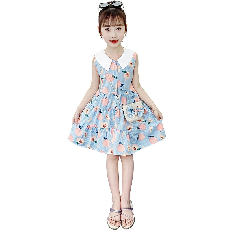 Children's Cotton Stylish Internet Celebrity Dress Summer Clothing