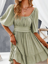 Summer New Arrival off-Neck Fashion Waist-Tight Dress