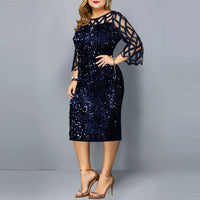 2022 Spring Personality plus Size Slim Fit Slim Looking Dress Fat Lady Pencil Dress Party