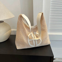 Women's Bag Easiest for Match Shoulder Seaside Work Clothing Straw Woven Bag