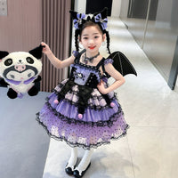 Girl Summer Dress Western Style Children Straps Lolita Princess Dress Girl's Birthday Suit Clow M Skirt