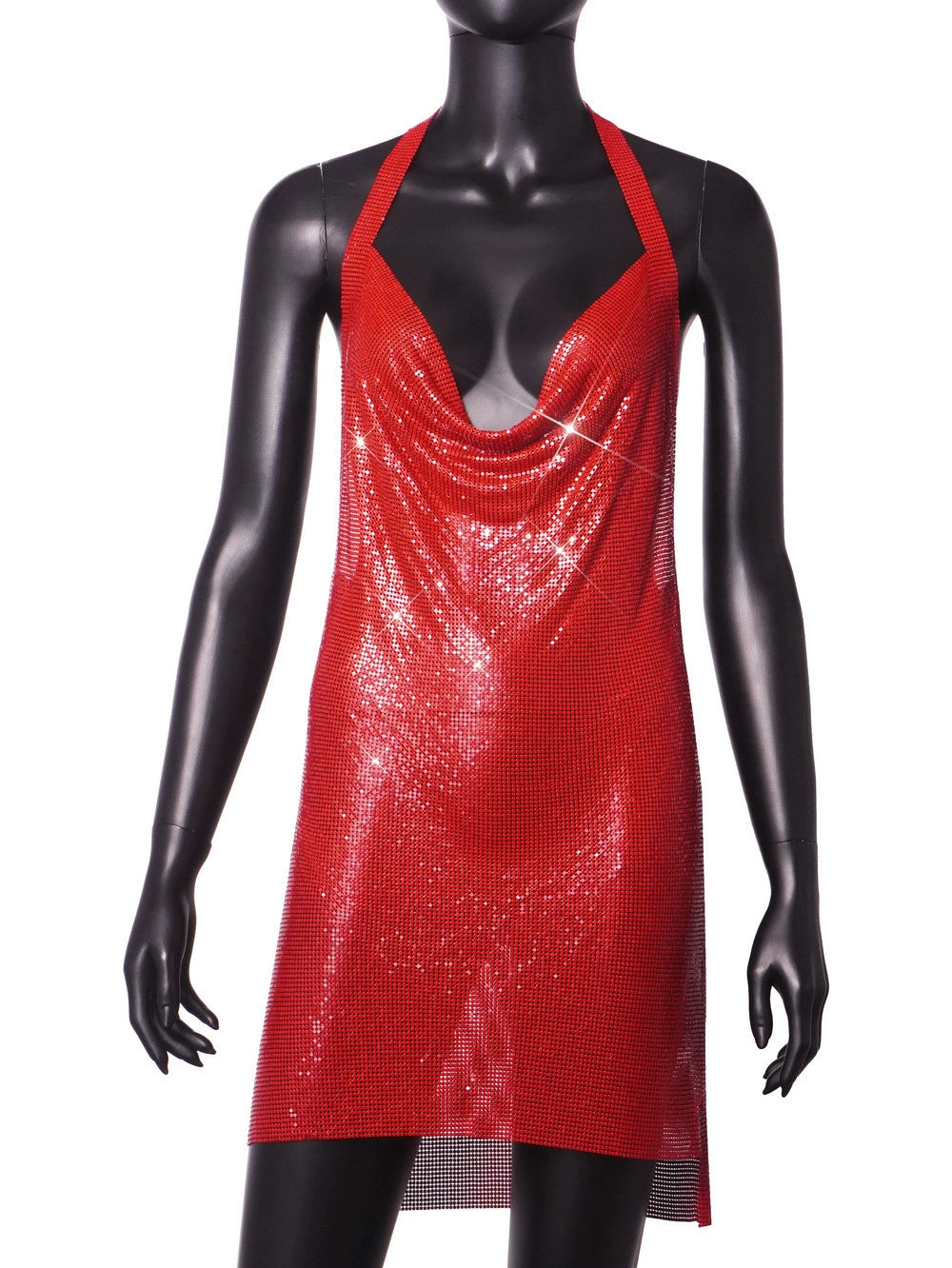 Instagram Light Diamond Halter Strap Dress for Birthday Party