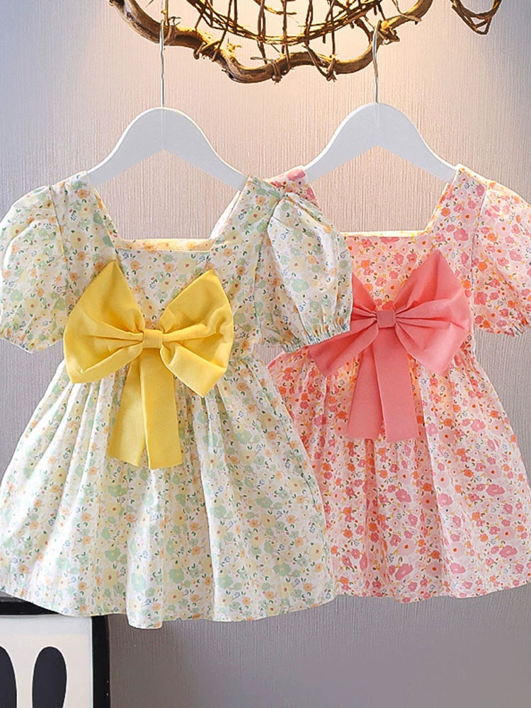 Little Girl Princess Floral-Print Dress