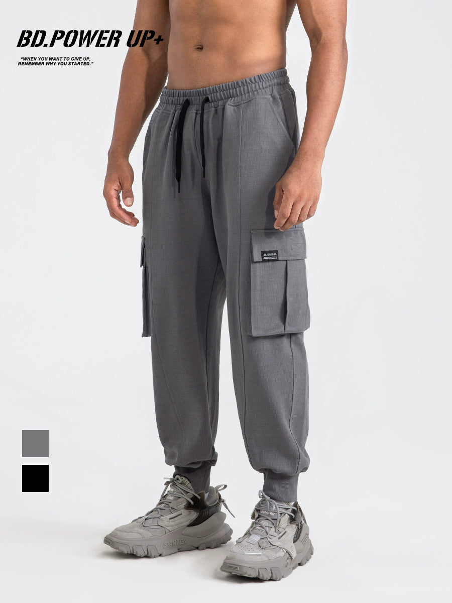 Spring and Autumn New Men's Ankle-Tied Loose Knitted All-Matching Sweatpants