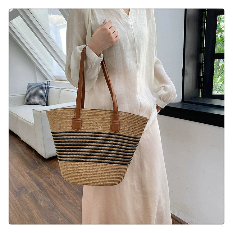 Retro Fancy Large Capacity Vacation Straw Woven Bag