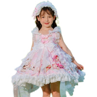 2023 Summer New Super Fashionable Girls' Lolita Princess Dress Cartoon Sweet Pettiskirt Dress