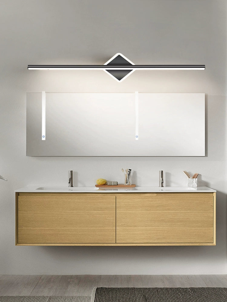 Minimalist Modern Bathroom Bench Study Mirror Headlight