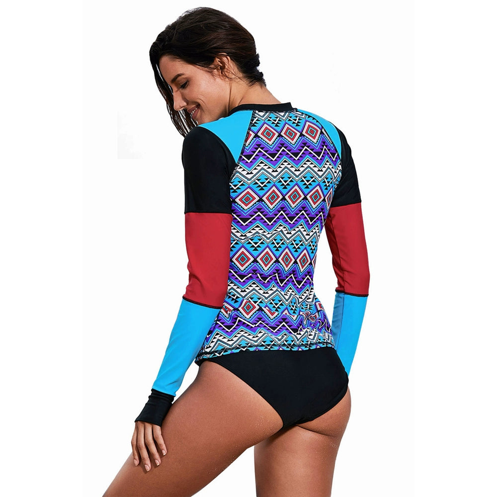 Clearance Special Offer 19.9 Surfing Suit One-Piece Set Female Fashion New Print Slimming Pullover Hot Spring Bathing Suit 410922