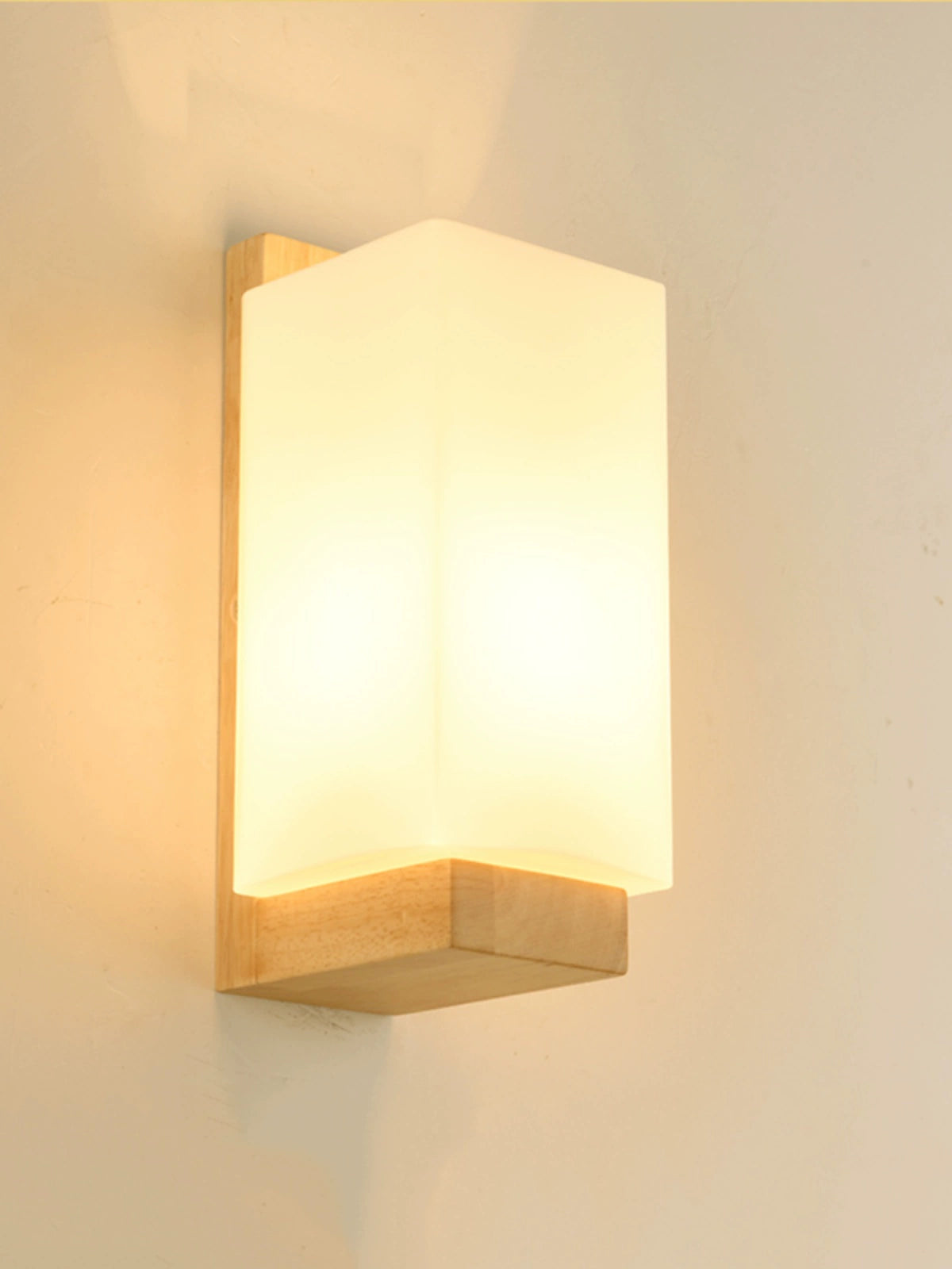 Led Wooden Bedroom Voice Control Intelligent Nordic Style Wall Lamp