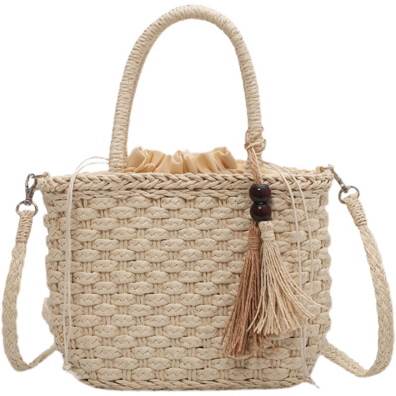 Bag Female K-style Seaside Vacation Tassel Straw Woven Bag