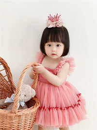 Birthday Baby Girl One-Year-Old Western Style Two-Piece Suit Princess Dress