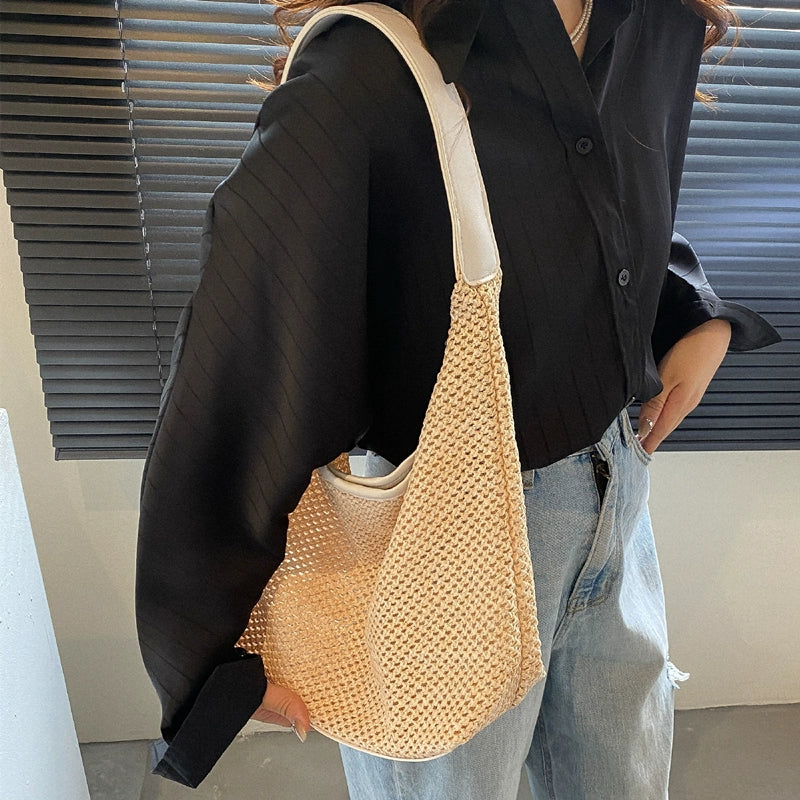 Women's Bag Niche Style Summer Easiest for Match Retro Straw Woven Bag