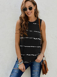 Print Amazon round Neck Pullover Sleeveless I-Shaped Vest