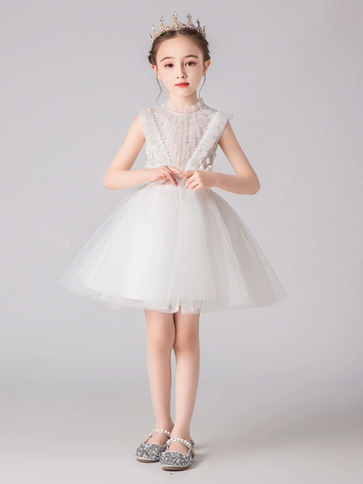 Birthday White Children's Wedding Dress Little Girls Summer Dress