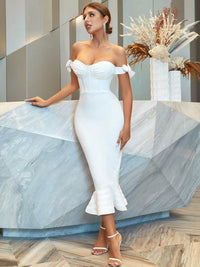 White Party Dress Sexy Club Elegant Party Evening Dress