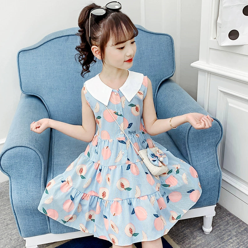 Children's Cotton Stylish Internet Celebrity Dress Summer Clothing