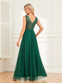 Sexy Maxi Sequin Long Evening Dresses Birthday Party Dress