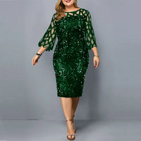 2022 Spring Personality plus Size Slim Fit Slim Looking Dress Fat Lady Pencil Dress Party