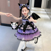 Girl Summer Dress Western Style Children Straps Lolita Princess Dress Girl's Birthday Suit Clow M Skirt