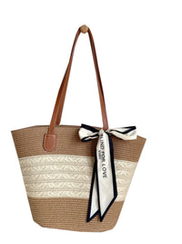 Women's French Beach Bag Satchel Straw Woven Bag