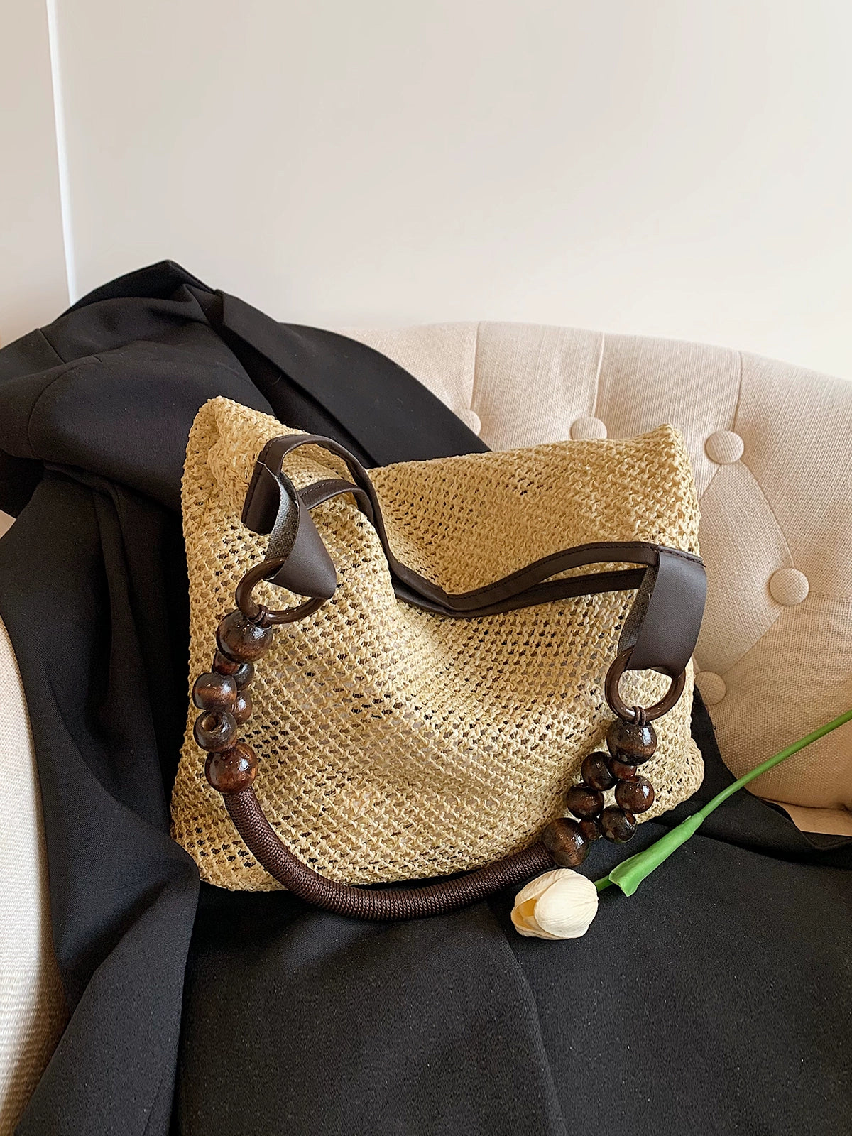 Bag Female Western Style All-Matching Seaside Beach Straw Woven Bag