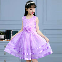 Summer New Children's Performance Western Style Lace Dress