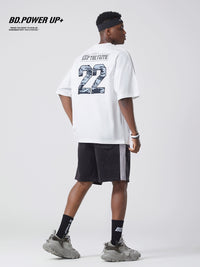 Camouflage Affixed Cloth Embroidered Men's All-Match Cotton Short-Sleeve T-shirt