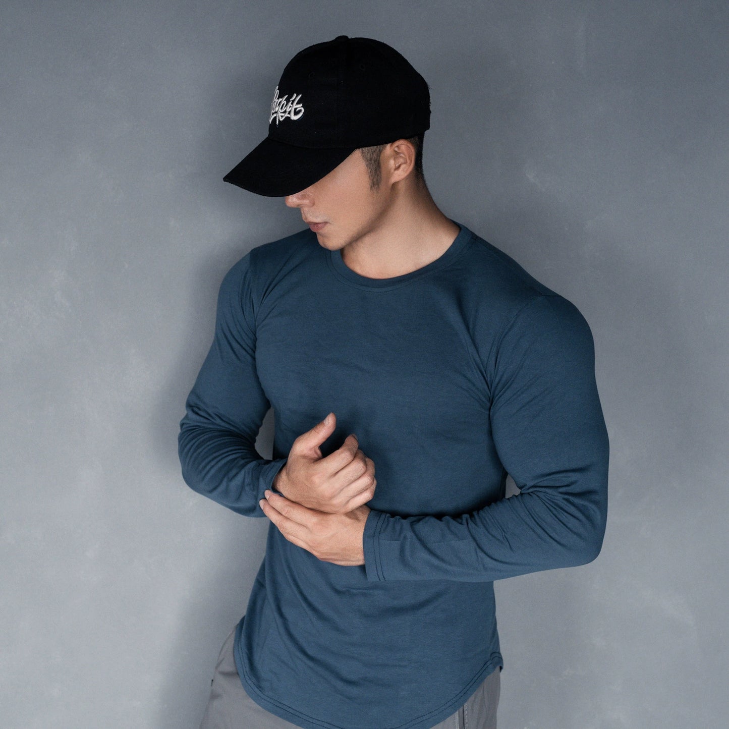 Spring and Autumn Long-Sleeved Men's Stretch Cotton Tight Bottoming T-shirt