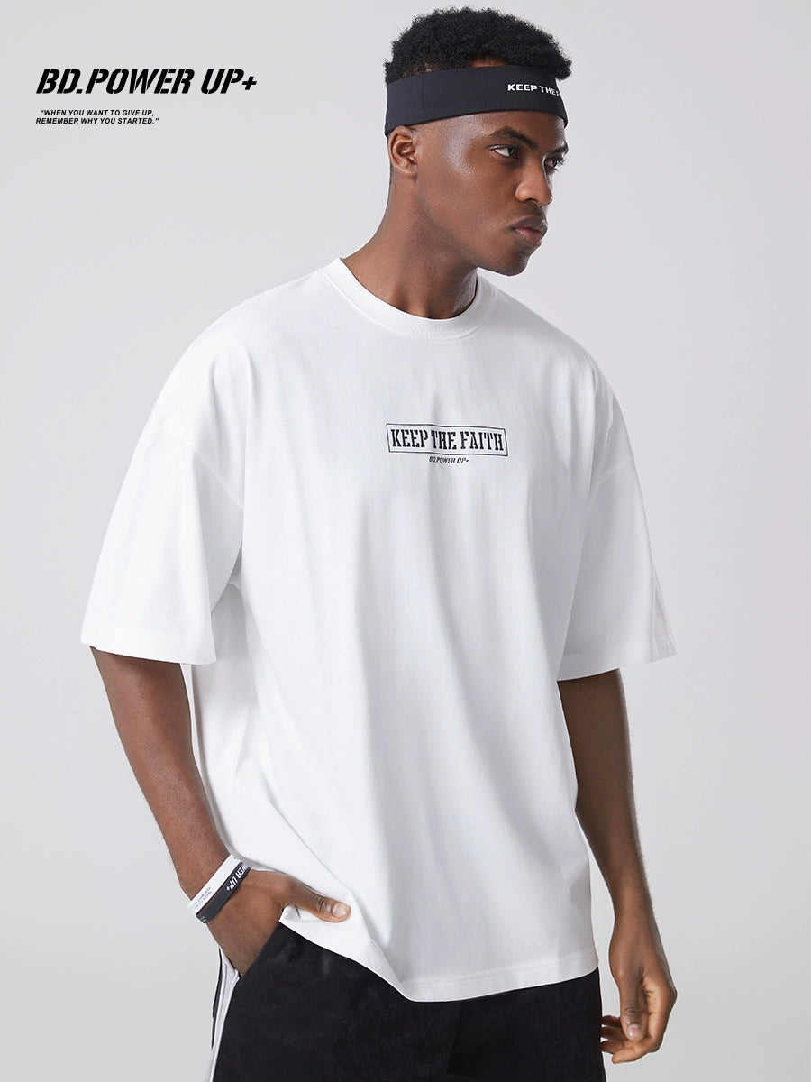 Camouflage Affixed Cloth Embroidered Men's All-Match Cotton Short-Sleeve T-shirt