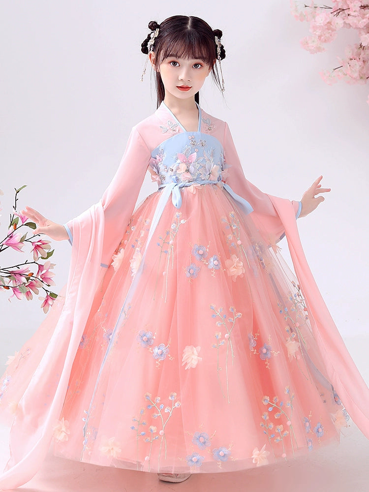 Little Girls Children's Clothes Princess Dress Autumn Hanfu