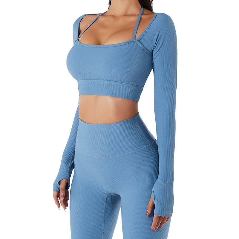 Spring Long-Sleeved Quick-Dry Indoor Tight Yoga Clothes for Women